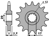 PBR gear wheel 600 12 18NC